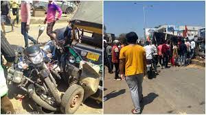 mandla, Uncontrolled truck , CRPF personnel
