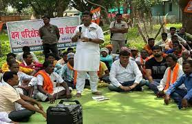 kondagaon, BJP gheraoed , Mardapal forest range office