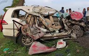 sagar,Heavy collision , car and truck