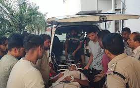 khargon, truck and car , three police personnel killed