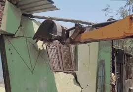 dewas,  cow slaughterer,  bulldozer ran 
