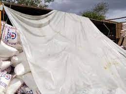 ashoknagar,  container filled with salt, overturned