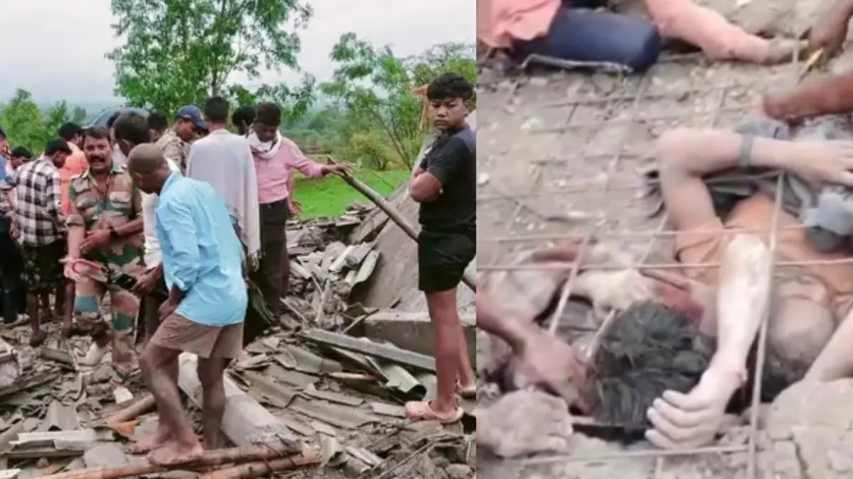 dindori, Three laborers buried , under construction