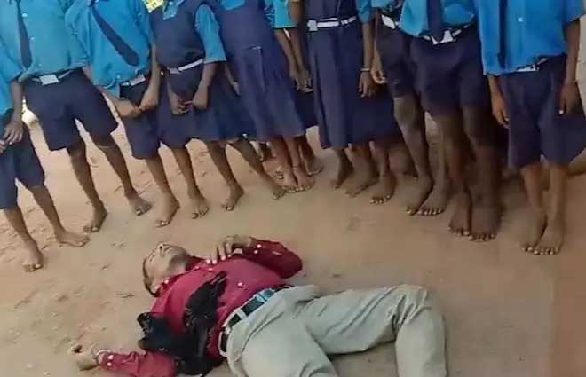 kanker,   teacher sleeping,inebriated condition  