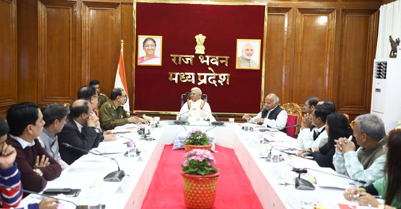 bhopal, Governor reviewed ,PESA Act and Sickle Cell 