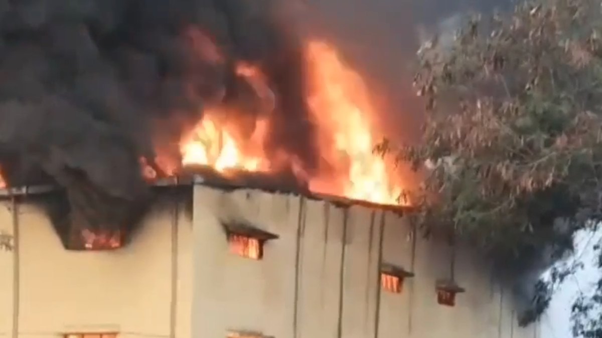 bhind,   biscuit factory , brought under control  