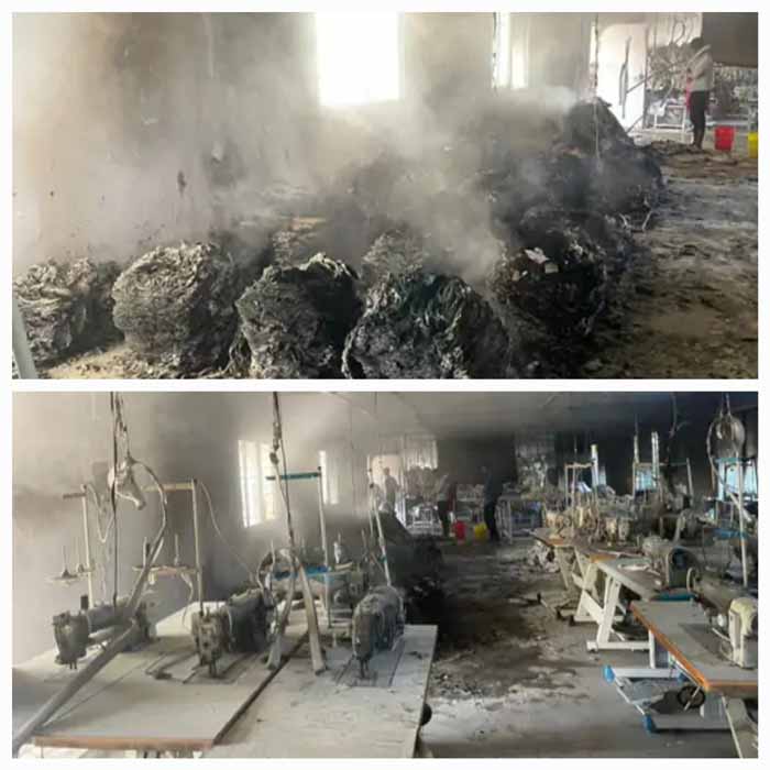 dantewada,Fire breaks out,n Danex Nava Garment  