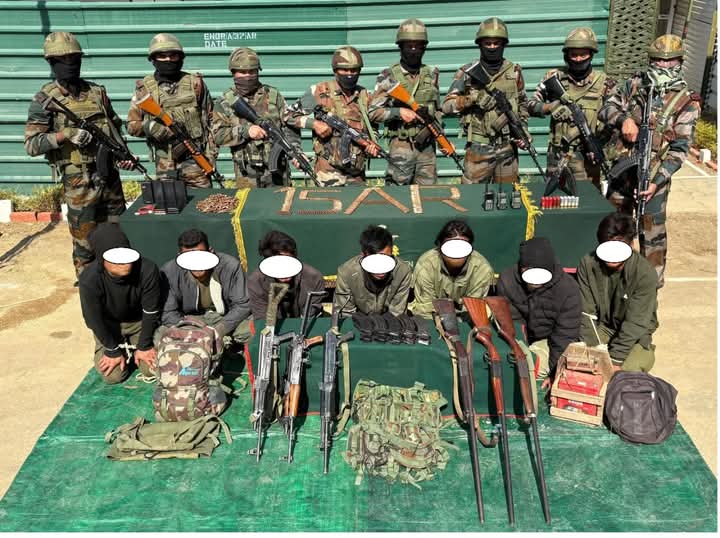 manipur, 7 suspected KNA, Churachandpur
