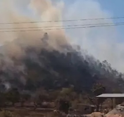 kanker, huge fire broke out, bypass road