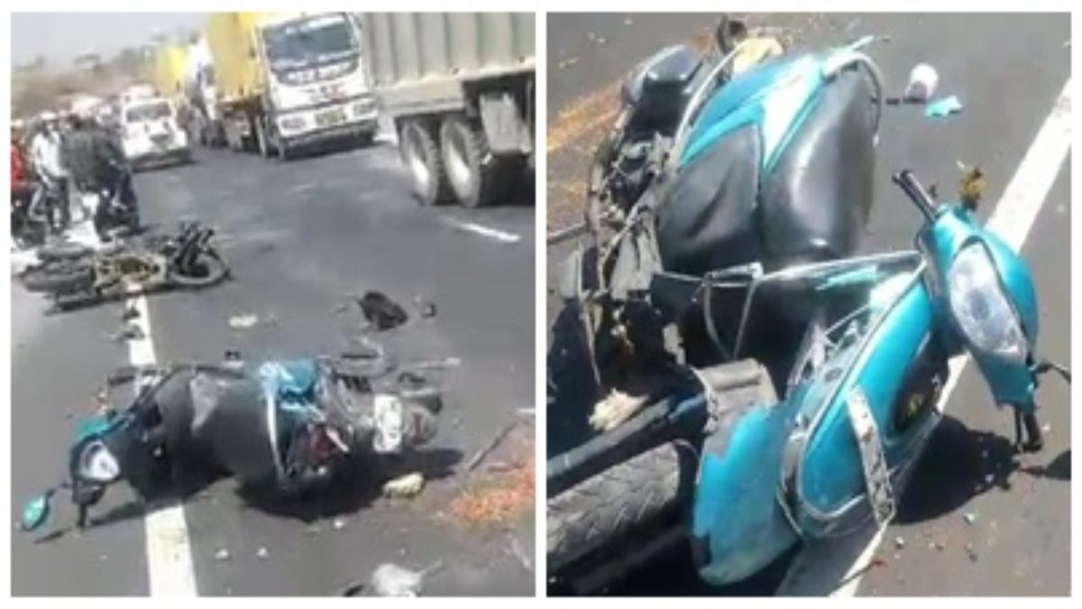 dhar, Mother and daughter died, bike-scooty collision