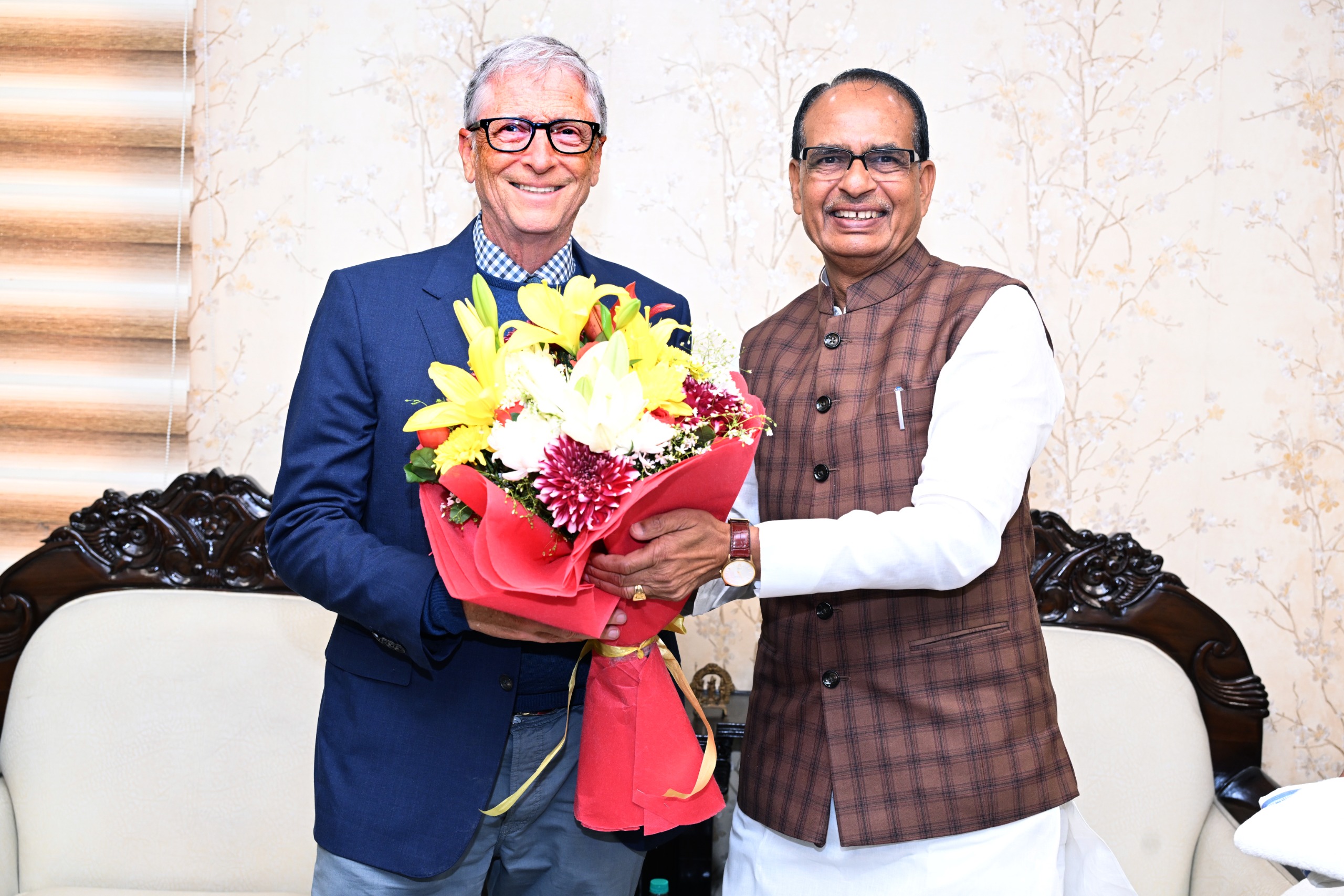 new delhi, Bill Gates ,met Shivraj Singh