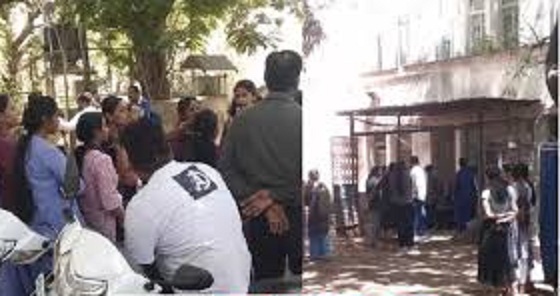 bhopal, Nursing student died, road accident 