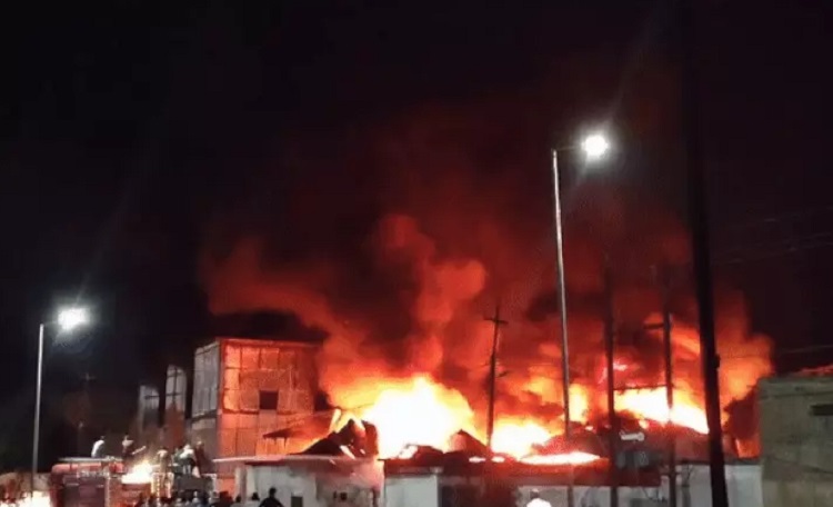katni, Massive fire , thermocol factory