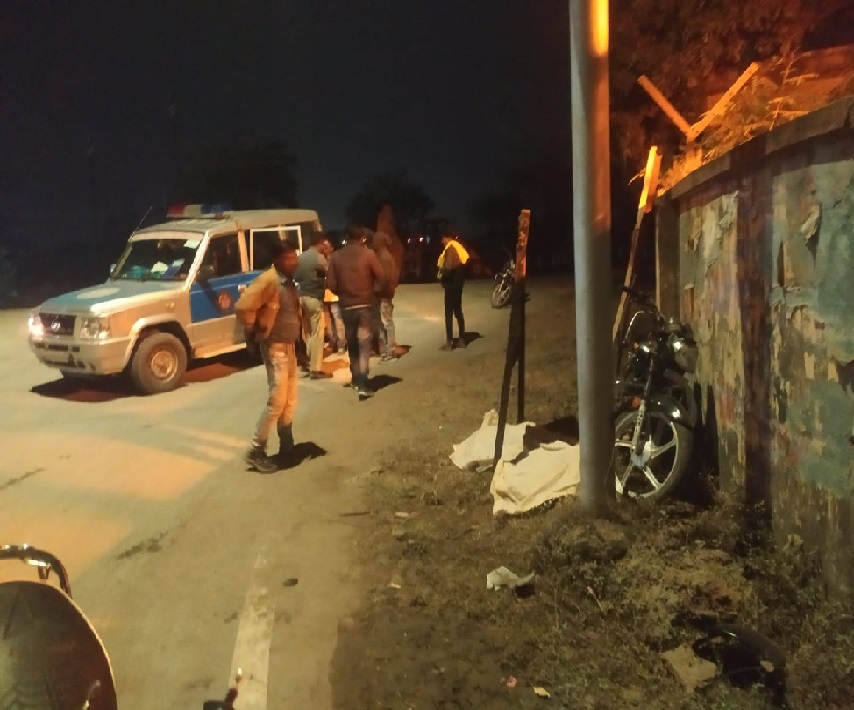 korba,  high speed bike ,collided  
