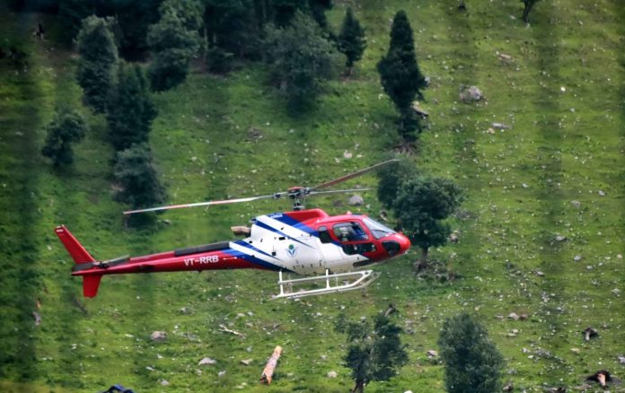 srinagar,   Amarnath pilgrims, helicopter service  