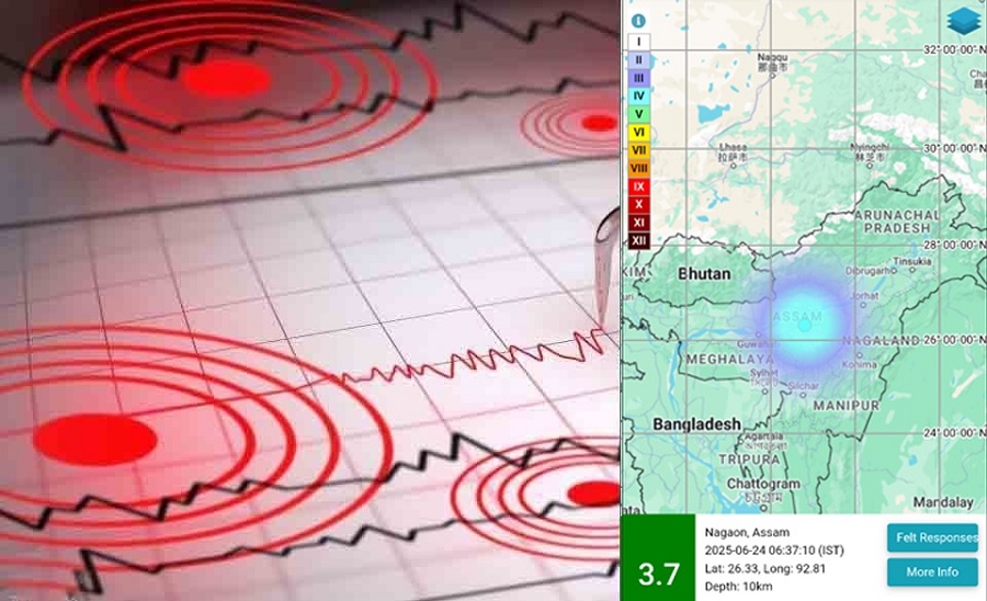 guwahati, Earthquake ,Nagaon district 