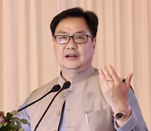 new delhi, Opposition running away, Rijiju