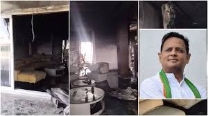 indore, Congress leader dies ,penthouse fire
