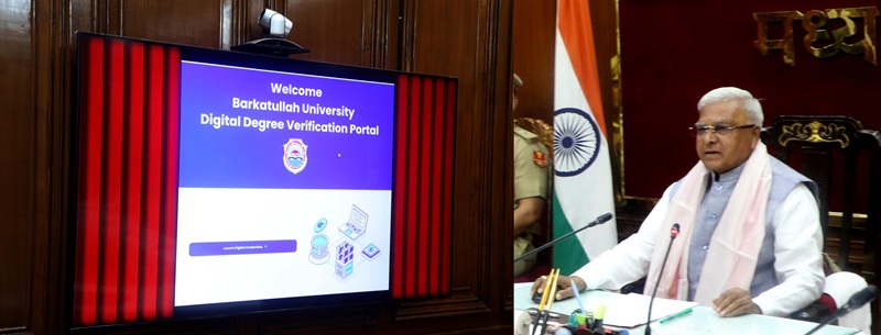bhopal, Digital degree verification, Governor Patel