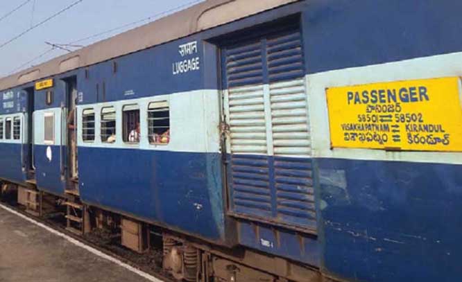 jagdalpur,  December, the passenger train 