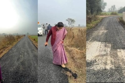 Minister of State ,expressed displeasure ,poor quality of road construction