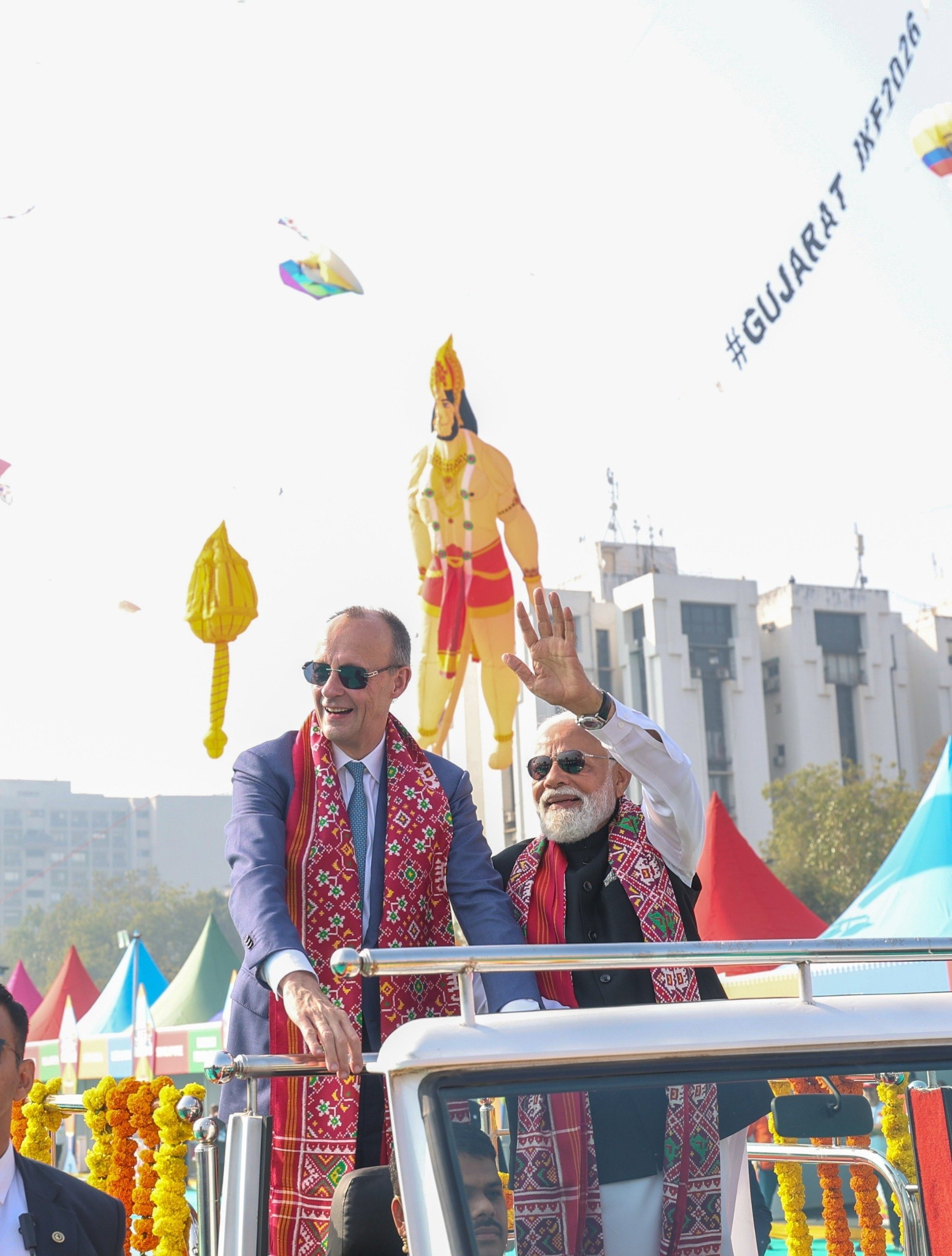 German Chancellor Merkel,grand welcome ,Ahmedabad