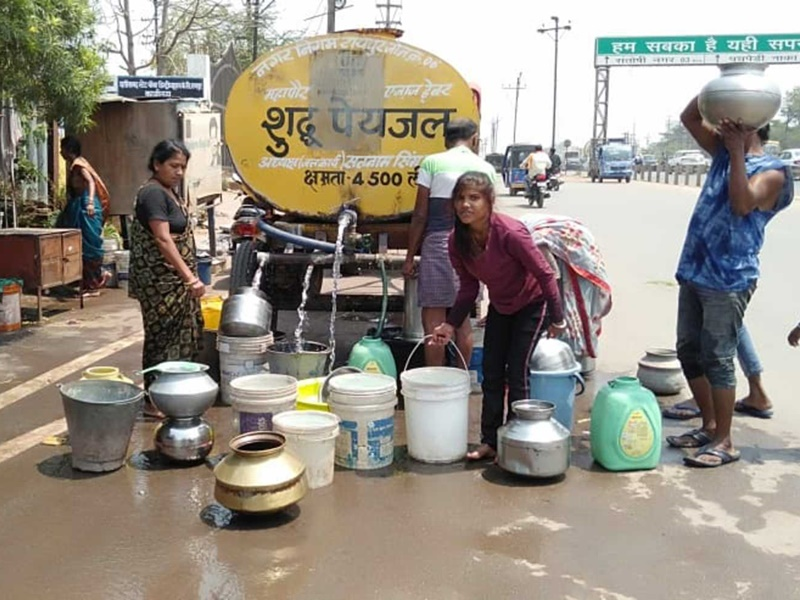 Raipur , faces water crisis: 60% wards affected, severe heat wave