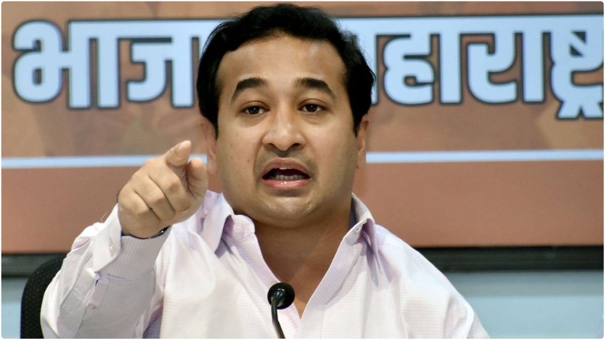 BJP minister Nitesh Rane , sentenced t, jail f, mud at engineer
