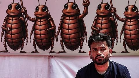 Cockroach Janata Party protest , NEET paper leak continues , third day.
