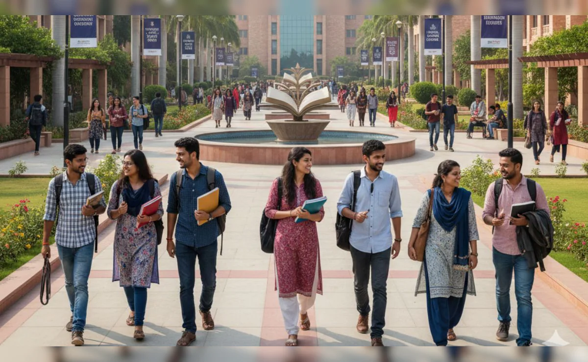 Campuses , 15 foreign universities ,  India; first academic session , August.