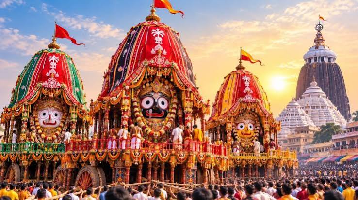  Jagannath Rath Yatra, Ahmedabad, golden broom in Puri.