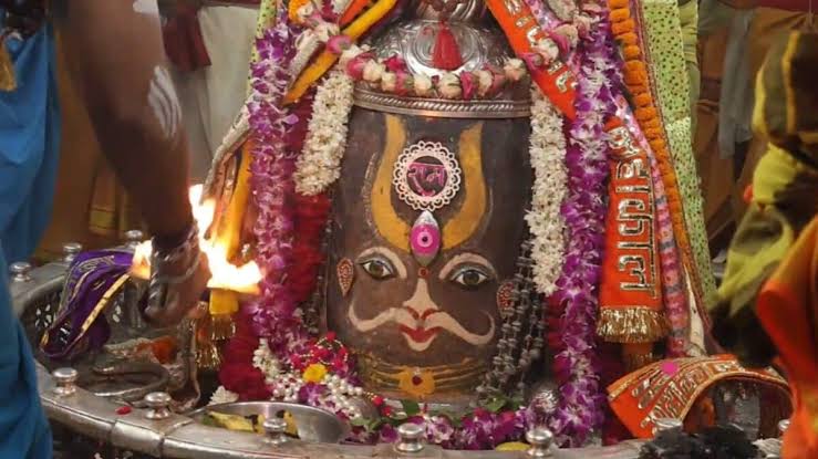 Baba ,trishul,damru, flowers, Bhasma Aarti, Mahakal