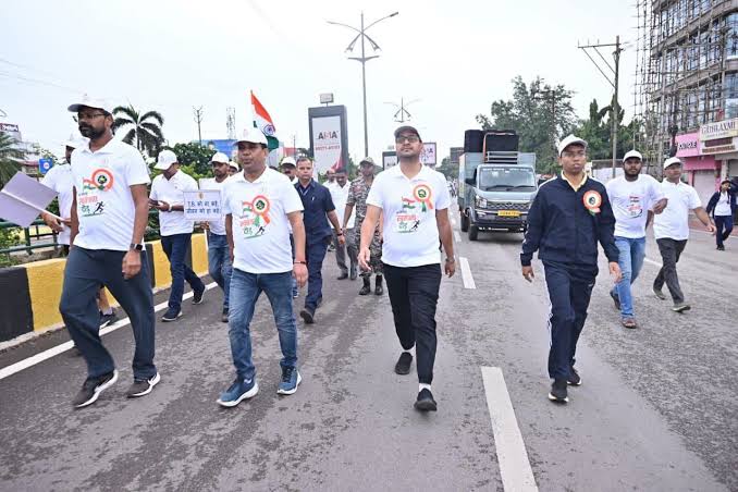 Tricolour ,Raipur ,August 15, participated , freedom run