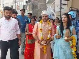 kharghon,Curfew relaxed ,groom came out  procession