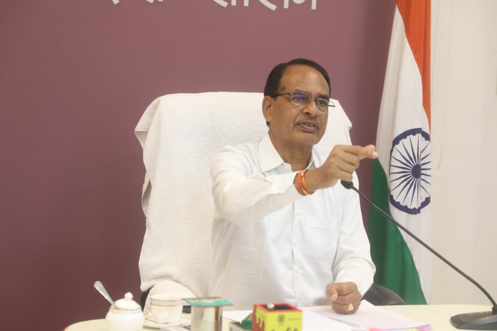 सीएम शिवराज ने की पन्ना जिले की वीडियो कान्फ्रेंसिंग से समीक्षा