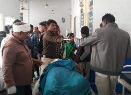 narsihpur, High speed bus ,crushed aunt and nephew