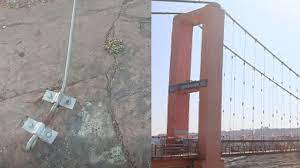 khandwa,Broken wire , Omkareshwar suspension bridge
